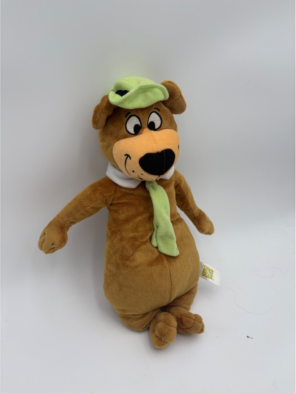 Yogi Bear Hanna Barbara 10” Plush Stuffed Toy with Green Hat and Tie - Picture 2 of 7